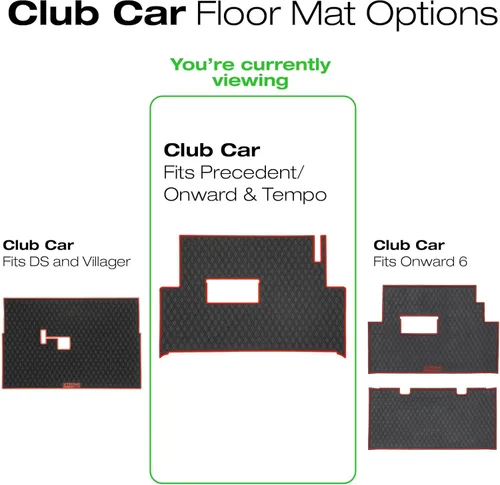 Vista 2 de Tapete para carrito de golf compatible con Xtreme Mats Club Car, revestimiento de piso de goma de cobertura completa - Compatible con modelos