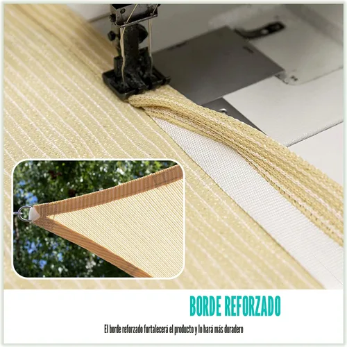 Vista 6 de Amgo 3.05m x 3.05m x 3.05m Parasol triangular azul UPF50+ AGSLT, 95% de bloqueo UV, permeable al agua y al aire, 200GSM resistente para uso