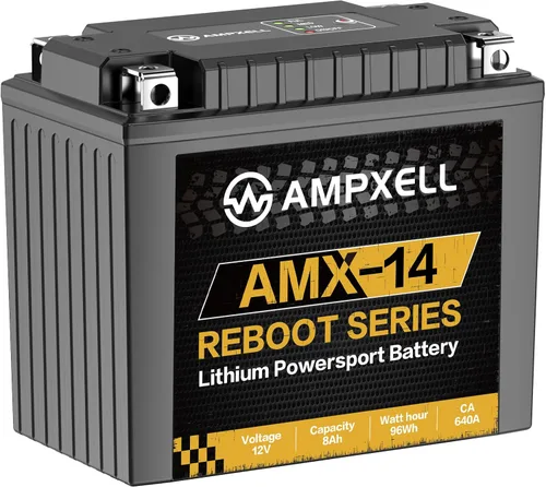 Vista 8 de YTX12BS - Batería de litio Powersports Series 12V 6AH 480A batería de motocicleta con BMS inteligente, motocicleta de repuesto, ATV, UTV, scooter