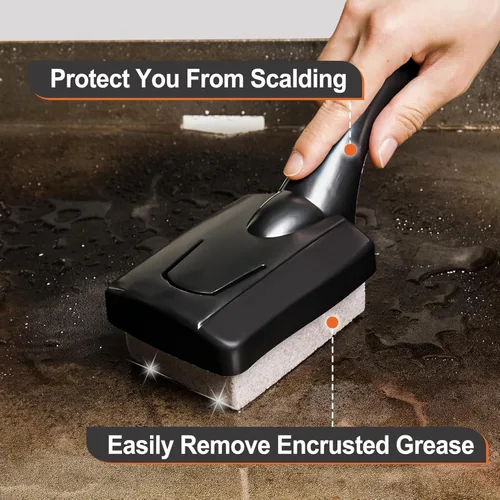 Vista 5 de Kit de limpieza de parrilla SHINESTAR para Blackstone, kit de limpieza de parrilla de parte superior plana de 12 piezas, equipado con almohadillas