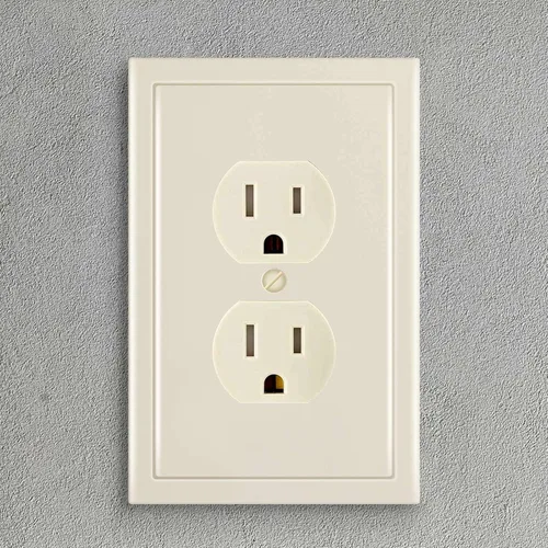 Vista 4 de Henne Bery Placa decorativa de pared con borde moderno, tapa de tomacorriente para cubrir enchufe, aleación de zinc maciza duradera