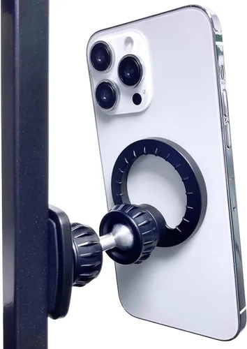 Soporte magnético para teléfono MagSafe, [metal mejorado y ajustable en 360°] Soporte magnético doble para entrenamiento de gimnasio compatible con