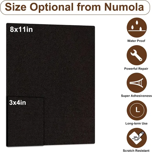 Vista 2 de Parche de reparación de cuero Numola, parche autoadhesivo para sofás, asientos de automóvil, sofás, bolsos, chaquetas