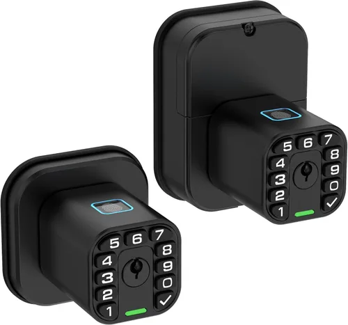 Vista 9 de Richelock IU53 - Cerradura de puerta con teclado y huella digital de doble cara, para todo tipo de clima, entrada biométrica totalmente impermeable