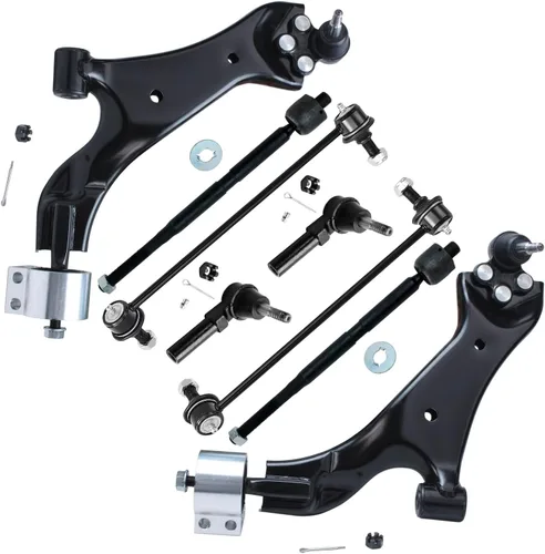 Vista 138 de Detroit Axle - Kit de brazos de control delanteros de 8 piezas para Chevy Trailblazer EXT GMC Envoy XL XUV Buick Rainier Isuzu Ascender, brazos
