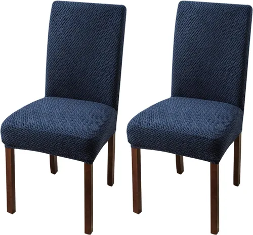 Vista 69 de Genina Fundas para sillas de comedor, fundas elásticas para sillas de comedor, fundas elásticas para sillas Parsons de la cocina (beige, 2 unidades)