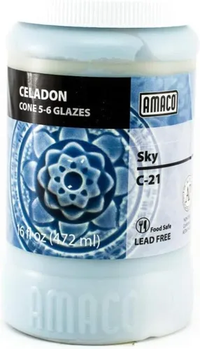 Vista 10 de AMACO Celadon High Fire - Esmalte transparente brillante de 12 pintas, 12 colores surtidos, 100% cono mezclable 5-6 (C) esmaltes de cerámica líquida