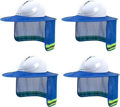 Vista 13 de Parasol para Casco Duro, Visera de Alta Visibilidad con Protección para el Cuello con Tira Reflectante, Accesorios para Casco Duro, Visera Completa