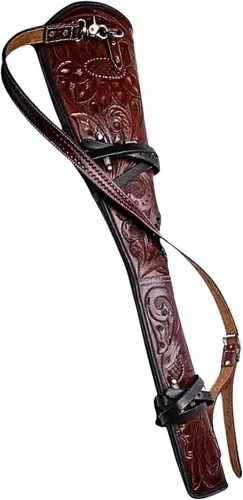 Vista 9 de Hulara 33" Leather Rifle Scabbard Lever Action – Western Handmade Gun Case Full Grain Leather Rifle Case Fits Winchester, Marlin, Henry 16-24
