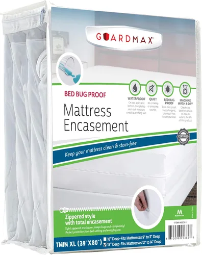 Vista 12 de Protector de colchón Guardmax con cremallera funda contra insectos para cama 100% impermeable suave, hipoalergénico y transpirable