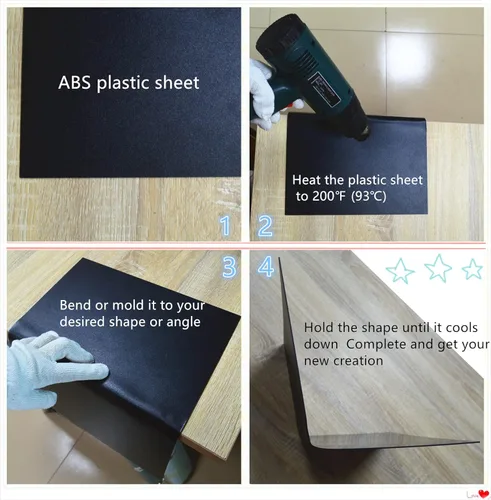 Vista 7 de ZHluja Hojas de plástico ABS blanco - 0.060 pulgadas de grosor, 12 x 12 pulgadas, paquete de 12 para corte láser y moldeables