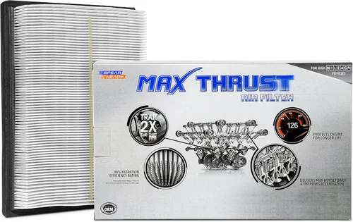 Vista 64 de Filtro de aire de motor Spearhead MPG Defense Max Thrust para vehículos de todo kilometraje, se adapta como el OEM, restaura MPG y aceleración
