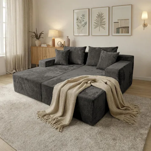 Vista 18 de Sytopia - Silla reposera con reposabrazos, sofá cama extragrande con 3 almohadas, cómodo sofá sin huesos, silla de lectura para dormir para sala