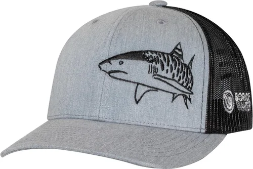 Vista 5 de Sombrero de camionero de buceo con tiburón: Snapback ajustable para hombre, para pesca, pesca submarina