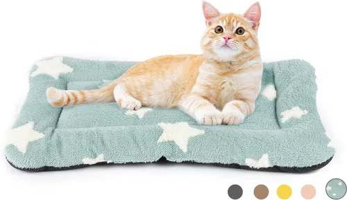 Vista 25 de Mora Pets Cama de Gato para Gatos de Interior Almohadilla Lavable para Jaula de Perro Bonita Alfombrilla de Cama de Perro con Estrella para Perros