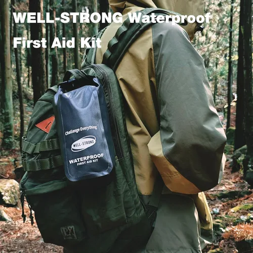 Vista 7 de Kit de Primeros Auxilios Impermeable con Tapa Enrollable para Barco, Kit de Emergencia con Contenidos Impermeables para Pesca, Canotaje, Navegación