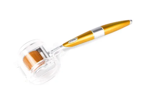 Vista 2 de Rodillo profesional Derma 192 agujas reales individuales de titanio micro agujas rodillo de microagujas para uso doméstico con estuche