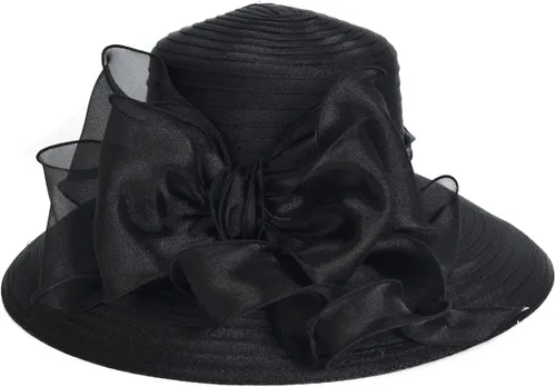 Vista 2 de VECRY Sombrero de Derby de boda para bautizo de iglesia elegante para mujer