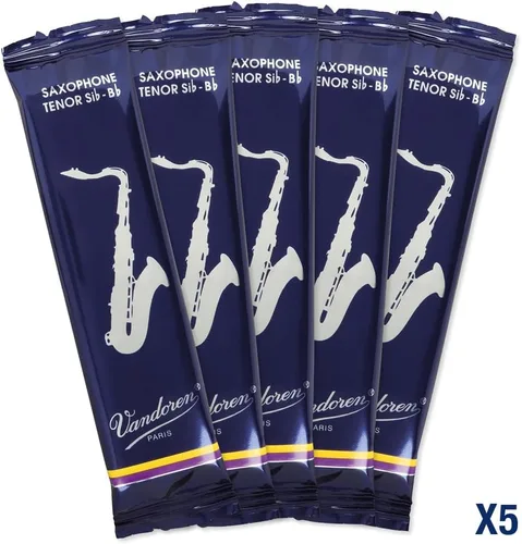 Vista 5 de Lengüetas SR2215 tenor para saxofón, fuerza de 1.5, 5 unidades, de la marca Vandoren