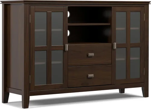 Vista 35 de SIMPLIHOME Artisan Solid Wood Wide TV Media Stand for TVs