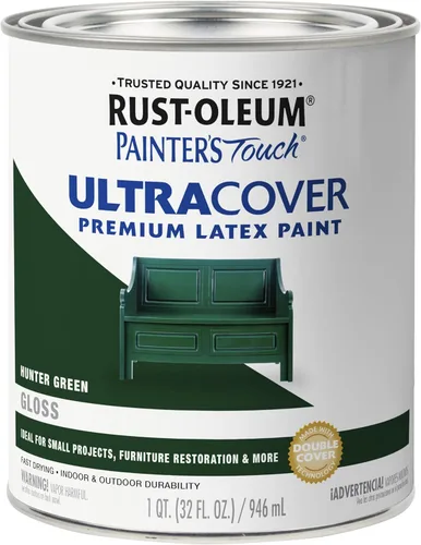 Vista 24 de Rust-Oleum 1922502-2PK Painter's Touch - Pintura de látex, cuarto de galón, azul marino brillante, 32 onzas líquidas (paquete de 2)