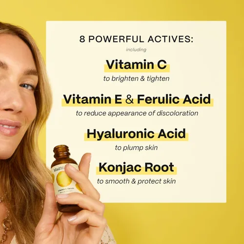 Vista 4 de Mad Hippie Suero de Vitamina C para la Cara – Ácido Hialurónico, Ácido Ferúlico y Vitamina E, Anti-Envejecimiento, Glow Up Essentials, Cuidado