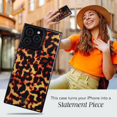 Vista 2 de Cocomii - Funda rectangular compatible con iPhone 14 Pro - Compatible con MagSafe, patrón de carey, estampado animal, brillante, magnética