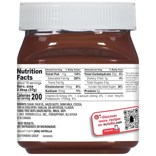 Vista 11 de Nutella Crema de avellana con cacao para el desayuno, tarro de 13 onzas (paquete de 2)
