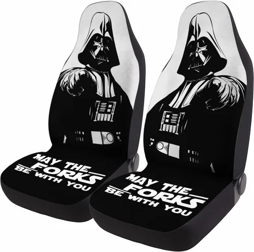 Vista 30 de GENANY Horror Nightmare Skellington - 2 fundas de asiento delantero para automóvil, camión, SUV, regalos de Navidad, funda de asiento de cubo
