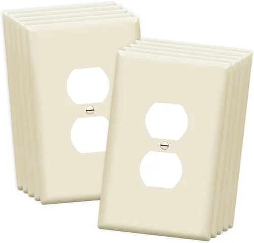 Vista 82 de ENERLITES Placa de pared dúplex para tomacorriente para receptáculos, cubierta de toma de corriente eléctrica jumbo, acabado brillante, de gran