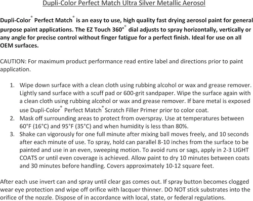Vista 184 de Pintura para automotores, combinación perfecta con General Motors, de Dupli-Color, dorado metálico