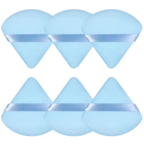 Vista 19 de 6 Piezas Borla de Polvo Triangular Esponja de Maquillaje Suave Borla de Maquillaje para Polvo Facial Base Cosmética Esponja Herramienta