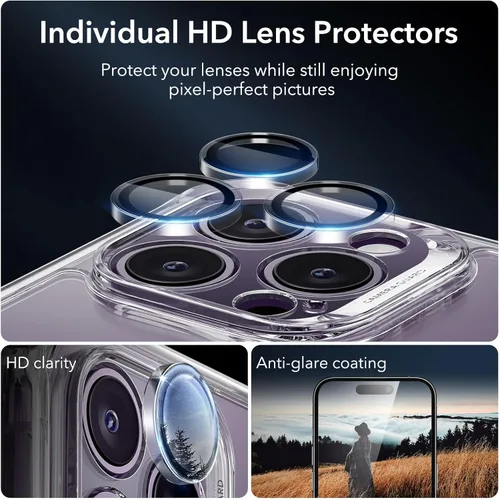 Vista 6 de ESR Funda para iPhone 14, compatible con MagSafe, funda de cuerpo completo a prueba de caídas de grado militar con protector de pantalla de vidrio