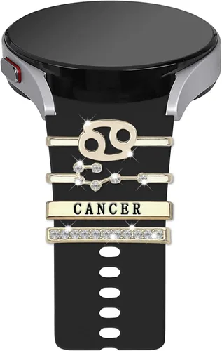 Vista 13 de Correa para Samsung Galaxy Watch Ultra y 7, 6, 5 y 4 con dijes de constelaciones, correa de silicona con dijes, accesorios para reloj 7/6/5