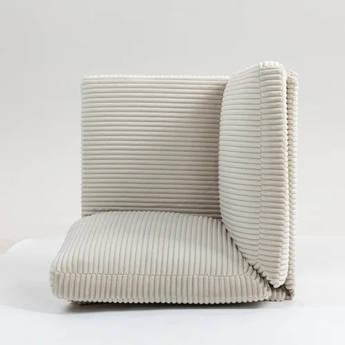 Vista 7 de Sofá modular seccional, sofá modular con módulo de asiento sin brazos, sofá cama convertible en forma de U en forma de U para sala de estar, Beige