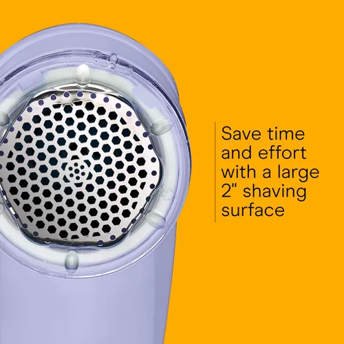 Vista 3 de Conair Afeitadora de tela y removedor de pelusas, afeitadora de tela portátil a pilas, lavanda