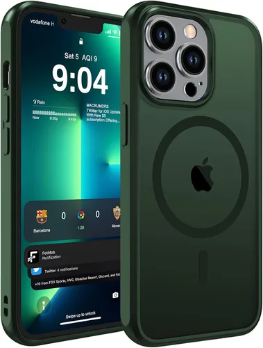 Vista 68 de WRJ Funda magnética mate para iPhone Air de 6.5 pulgadas, [compatible con Magsafe] [protección contra caídas de grado militar], delgada Negro