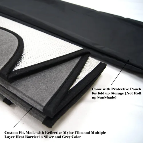 Vista 8 de Parasol de automóvil de ajuste personalizado Visera solar Parasol para ventana de automóvil Visera frontal plegable Compatible con Nissan