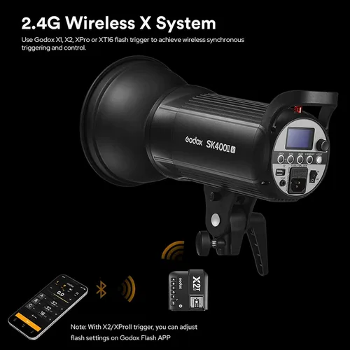 Vista 5 de Godox SK400II-V SK400IIV Flash estroboscópico de estudio de 400 W - Lámpara de modelado LED de montaje Bowens para estudio, fotografía de comercio