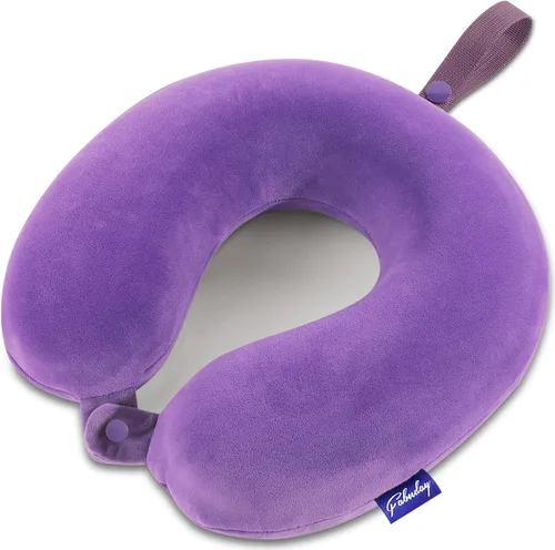 Vista 12 de Fabuday - Almohada de viaje de espuma viscoelástica, almohada para apoyar el cuello y la cabeza para usar en viajes en avión, en el auto, hogar u