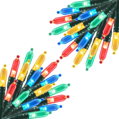 Vista 15 de Luces de Navidad con batería Brightown, 8 pies, 20 luces LED mini con temporizador, luces de árbol de Navidad para dormitorio, interior, exterior