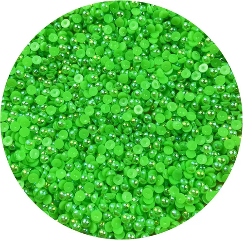 Vista 32 de 1500 piezas de cuentas de media perla de 4 mm, color AB negro, cuentas de perlas planas para manualidades, cuentas de plástico redondas, cuentas