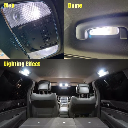 Vista 4 de Kit de 15 luces LED blancas de 6000K para Jeep Grand Cherokee 1999 2000 2001 2002 2003 2004 2005 2006 2007 2008 2009 2010 paquete de iluminación LED