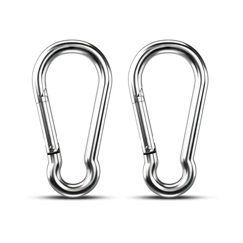 Vista 9 de Ganchos Mosquetón Pequeños, 10 piezas de 1.57 pulgadas Mosquetones Resistentes, Gancho de Resorte de Acero Inoxidable 304 Apto para Camping