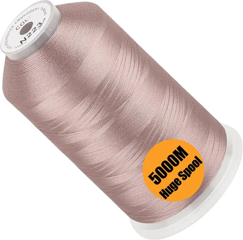 Vista 146 de New brothread - Bobina única de 5000 m de hilo de poliéster para máquina de bordar 40WT para máquinas comerciales y domésticas - Marigold