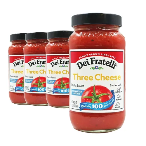 Vista 5 de Dei Fratelli Salsa de pasta de tres quesos (24 onzas; paquete de 8) - Sin agua añadida - Nunca de pasta de tomate - Receta de 5ª