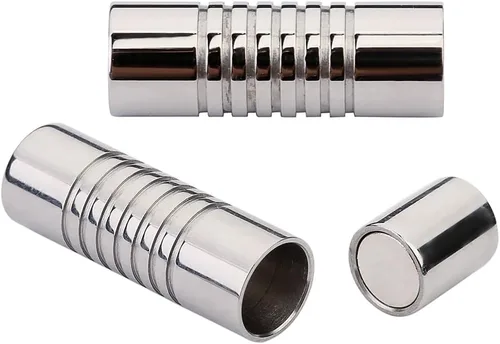 Vista 3 de Tamaño del agujero interior 0.079 in cierre magnético cierre magnético Cilindro Shell para cable de cuero 5