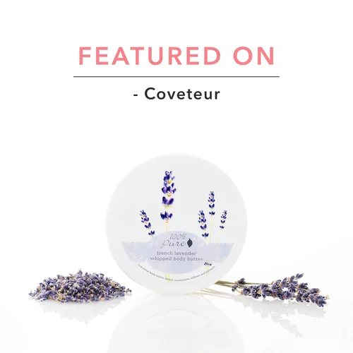 Vista 8 de 100% PURE Mantequilla corporal batida de lavanda francesa, loción corporal para piel seca, hecha con manteca de karité, manteca de cacao, crema