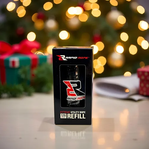 Vista 6 de Rapid Rope Refill 120ft Black Flat Tactical Paracord Made in The USA 1100lb Tested Heavy Duty Poly Rope Test Cord Hiking, Camping, Survival