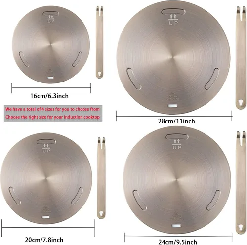 Vista 8 de Alfombrilla de inducción de 6.3 pulgadas, convertidor de inducción, difusor de calor, placa de anillo a fuego lento, placa de inducción de difusor